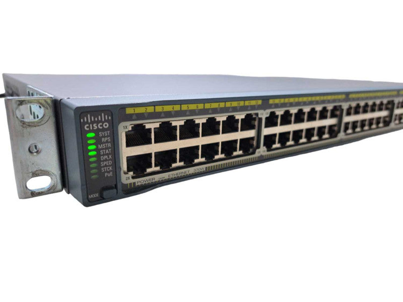 Cisco WS-C2960S-48LPS-L | 48-Port Gigabit PoE+ Managed Switch w/ Stack Q)