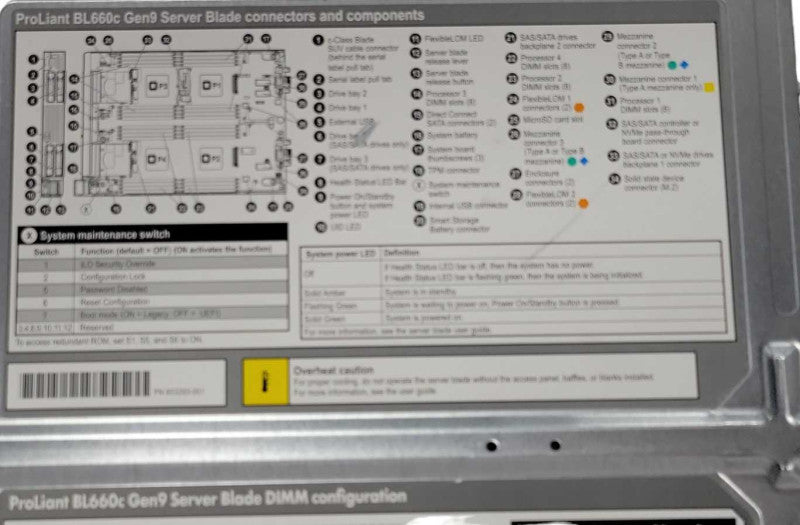 HP ProLiant BL660c Gen9 Blade with 4x Xeon E5-4627v3 CPUs, No RAM/HDD, SEE Q_