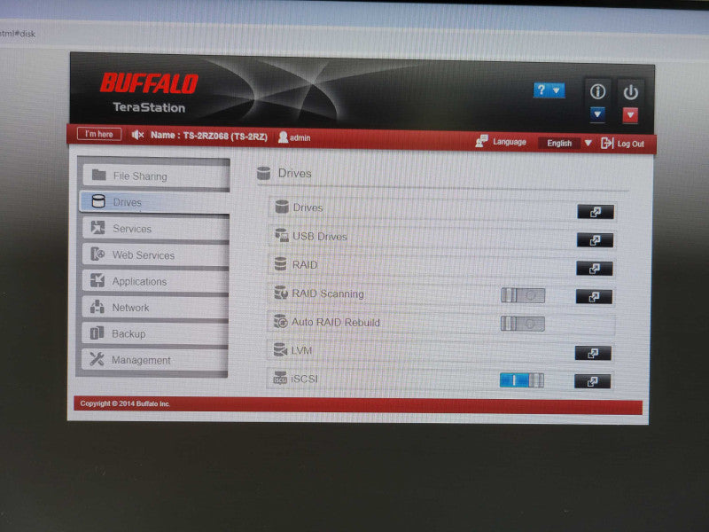 Buffalo TeraStation TS-2RZS12T04D 12x 3.5\\" Bays NAS 36TB (12 x 3 TB), 2x PSU _