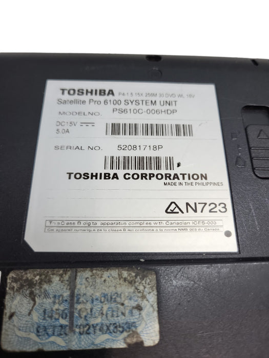 Toshiba Vintage Laptop Pro 6100 System Unit PS610C 006HDP &