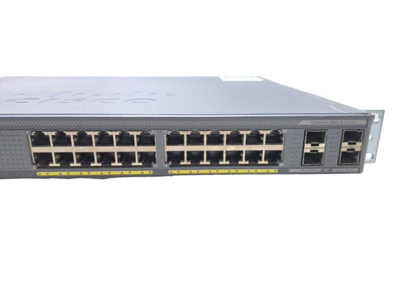 Cisco WS-C2960X-24PS-L | 24-Port Gigabit PoE+ 370W Switch | + Stacking Module )