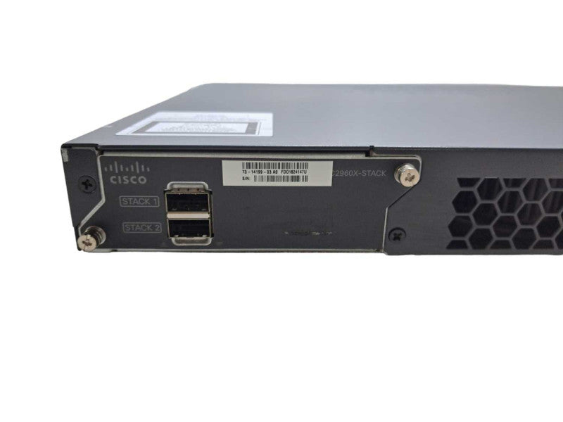 Cisco WS-C2960X-24PS-L | 24-Port Gigabit PoE+ 370W Switch | + Stacking Module )