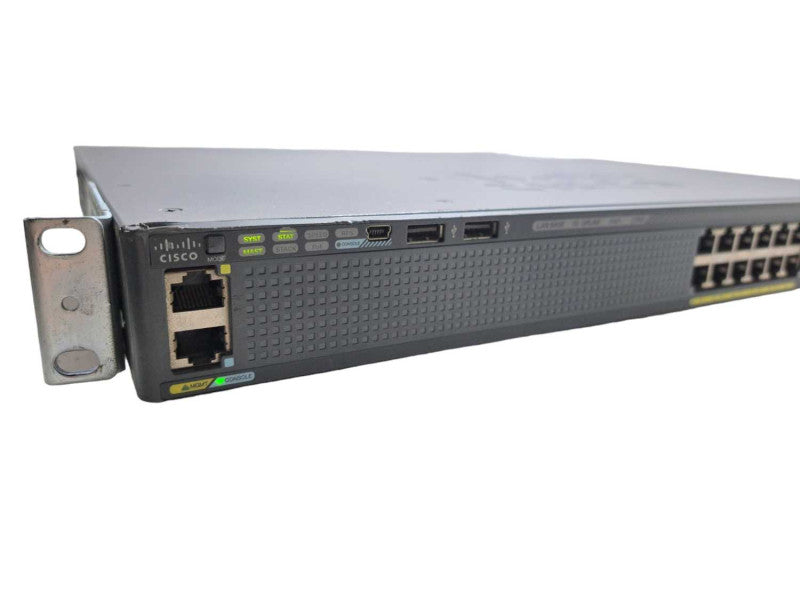 Cisco WS-C2960X-24PS-L | 24-Port Gigabit PoE+ 370W Switch | + Stacking Module )