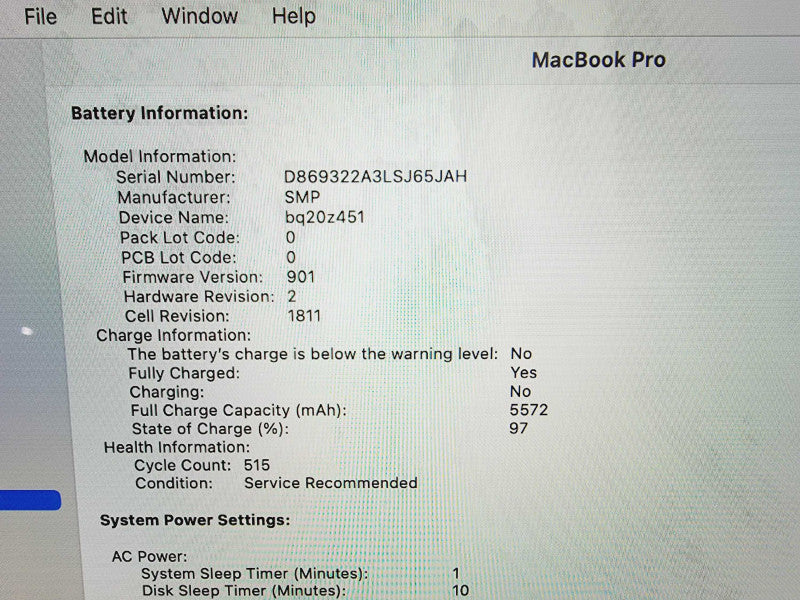 Apple Macbook Pro 2019 15\\" Core i7-9750H @ 2.6GHz 16GB DDR4 250GB SSD Radeon Pro 555X 4GB (