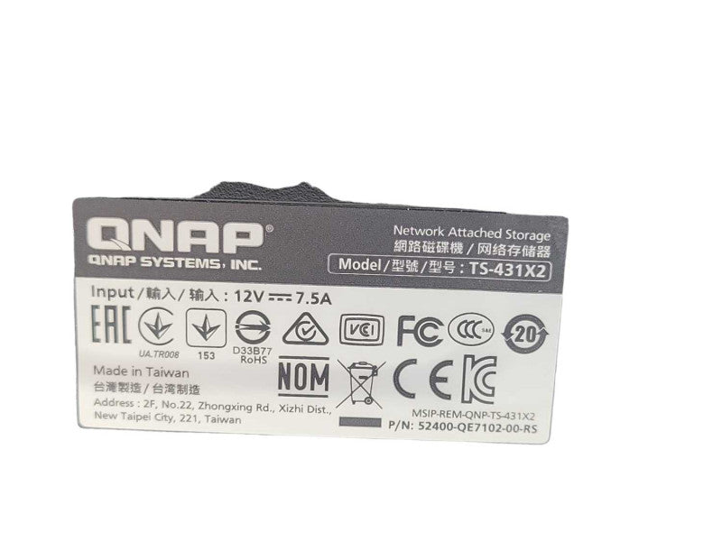 QNAP TS-431X2 4-Bay NAS Enclosure with 4x HDD Trays, No HDD _