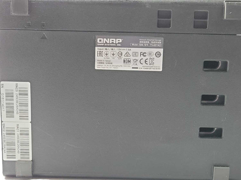 QNAP TS-431X2 4-Bay NAS Enclosure with 4x HDD Trays, No HDD _