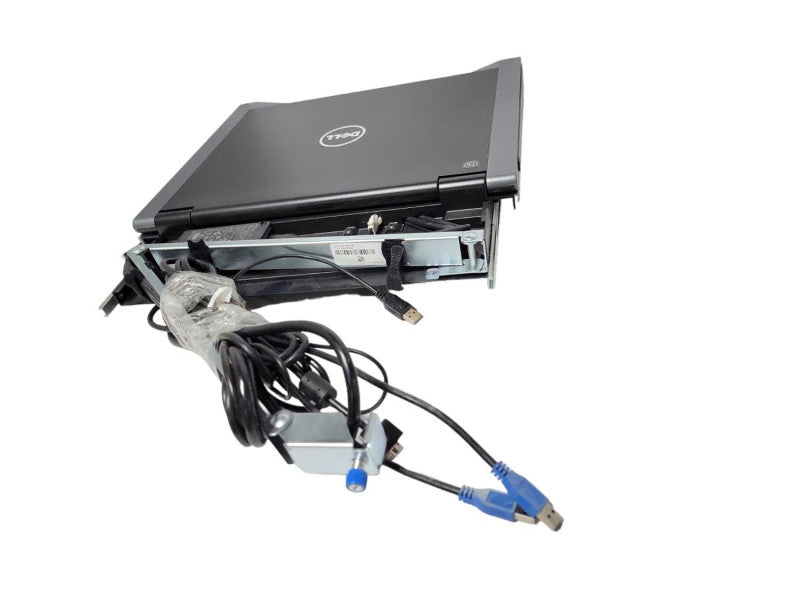 Dell 18.5\\" WXGA 1U KVM Rackmount LED Console w/ Cables 0C0NNT _