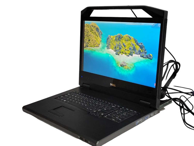 Dell 18.5\\" WXGA 1U KVM Rackmount LED Console w/ Cables 0C0NNT _