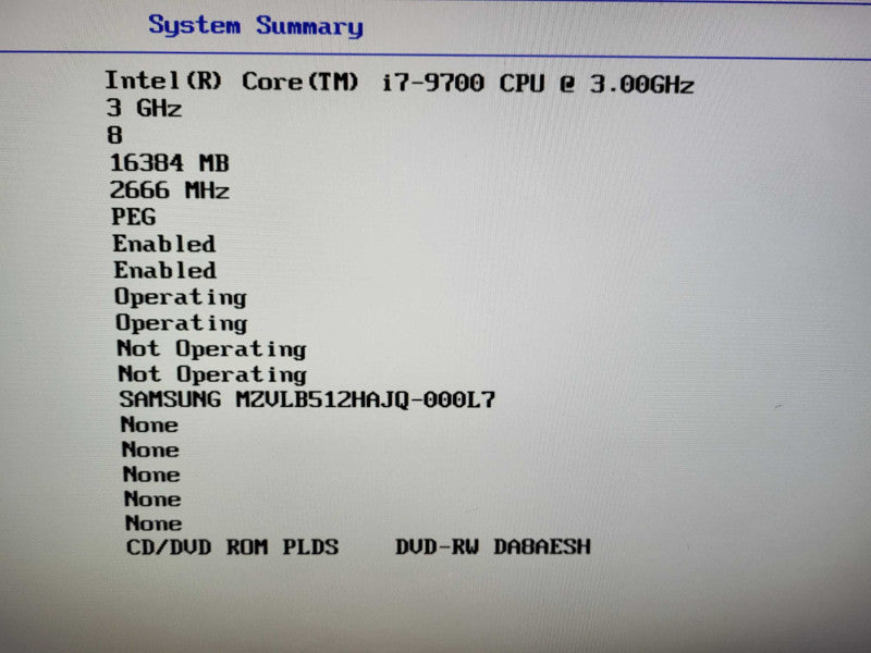 Lenovo ThinkStation P330 i7-9700 @ 3GHz 16GB DDR4 512GB M.2 READ $