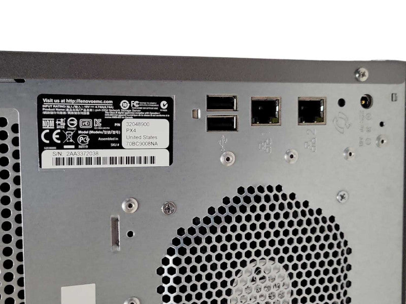 Lenovo EMC PX4 32048900 4-Bay NAS with HDD Trays, No HDD, READ _
