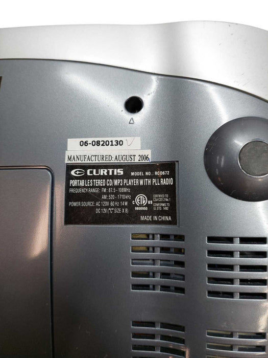 Curtis Portable Stereo CD/MP3 Player with PLL Radio Model: RCD672 â