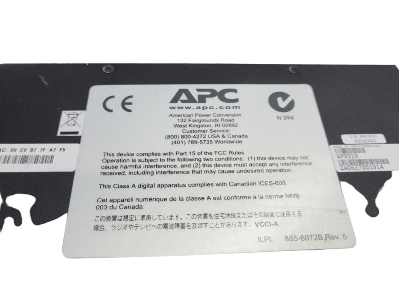 APC  Environmental Monitoring Unit &