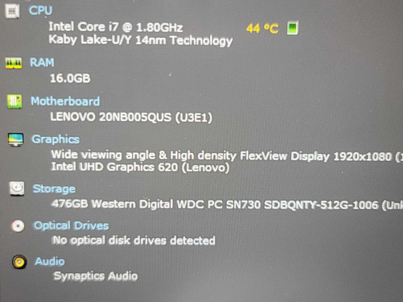 Lenovo ThinkPad E590 | i7-8565U| 16GB DDR4| 512GB SSD  QÎ²