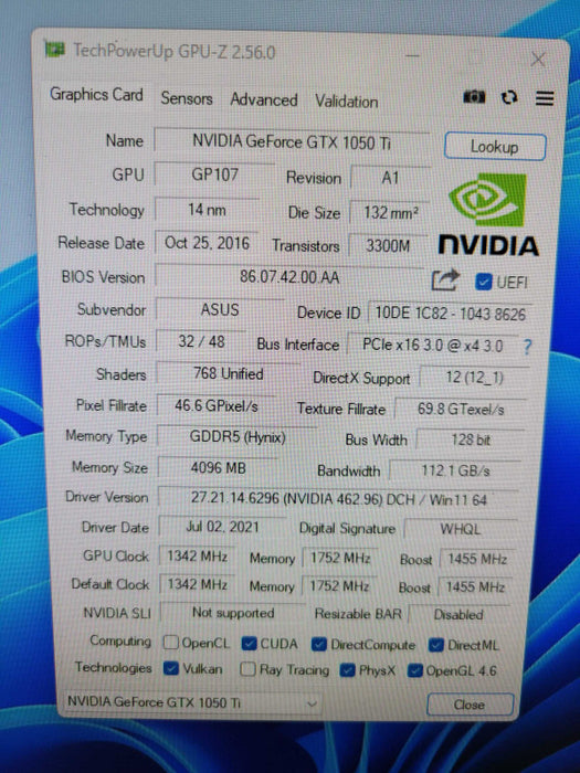 ASUS NVIDIA GTX 1050Ti 4GB CERBERUS %