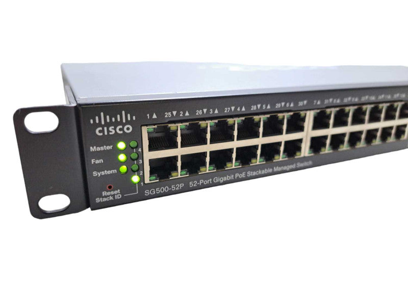 Cisco SG500-52P | 52-Port Gigabit PoE Stackable Managed Ethernet Switch Q)