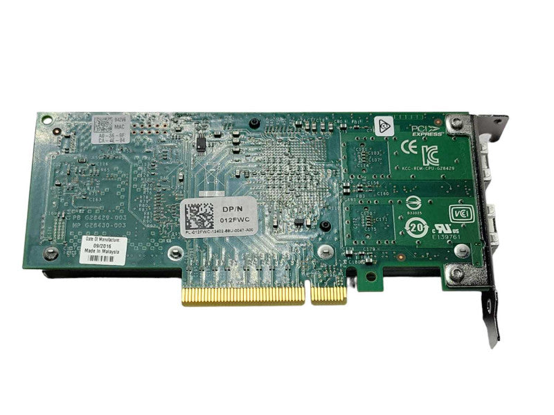 Dell INTEL 012FWC X520-DA2 10GBE DUAL PORT SFP+ ADAPTER, LP _