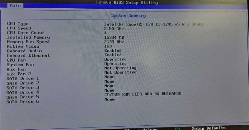 Lenovo ThinkStation P310 SFF | Xeon E3-1245 v5 @ 3.50GHz 16GB DDR4 No HDD/OS )