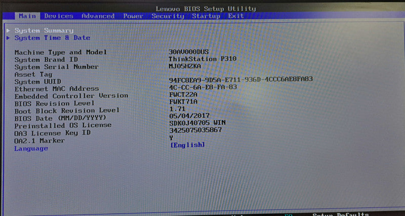 Lenovo ThinkStation P310 SFF | Xeon E3-1245 v5 @ 3.50GHz 16GB DDR4 No HDD/OS )