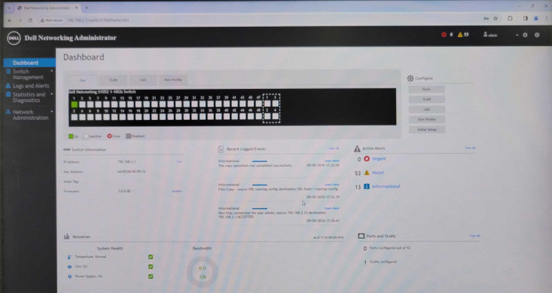 Dell X-Series X1052 48-Port Managed Gigabit Network Switch Q_