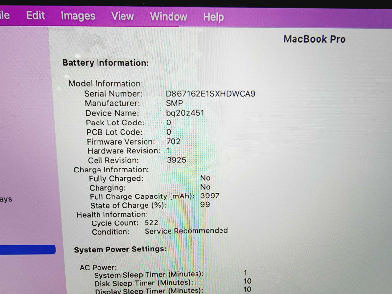 Apple Macbook Pro 2016 15\\" Core i7-6700HQ @ 2.6GHz 16GB DDR3 500GB SSD [Read] (
