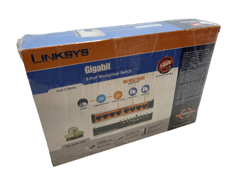 Linksys Instant Gigabit (EG008W) 8-Port Workgroup Switch &
