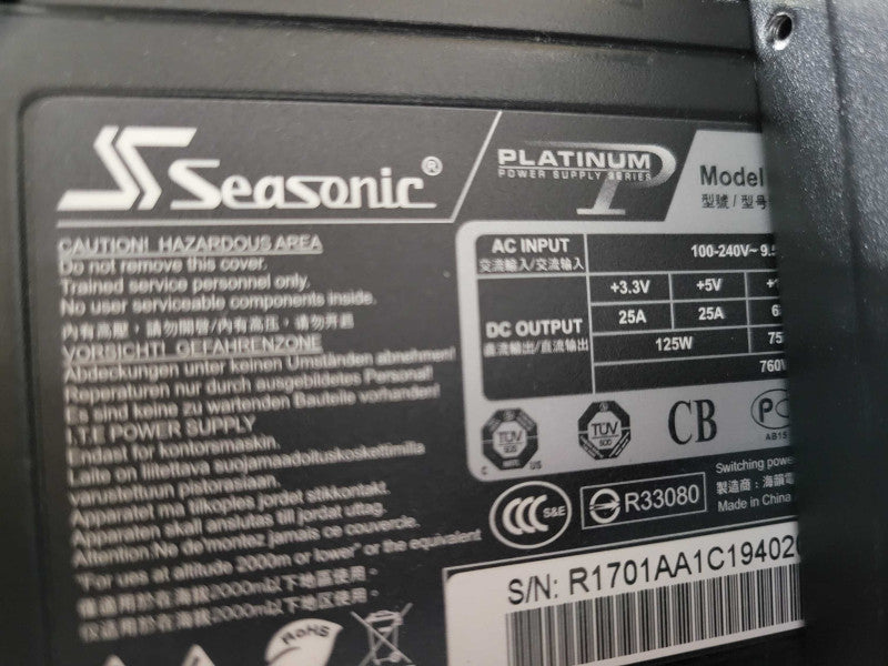 Custom Asus X99-A II PC, Core I7-6800K 3.4GHz, 32GB DDR4, 750W PSU, No GPU _