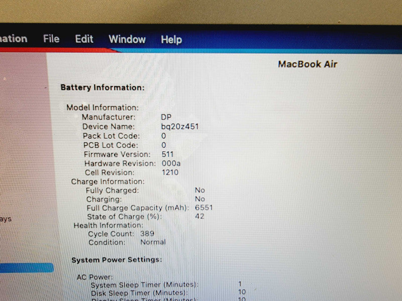Apple Macbook Air 2013 13\\" Core i5-4250U @ 1.3GHz 4GB DDR3 120GB SSD (