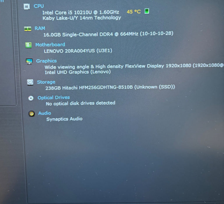 Lenovo ThinkPad E14 i5-10210U@1.60GHz 16GB RAM 256GB SSD READ!