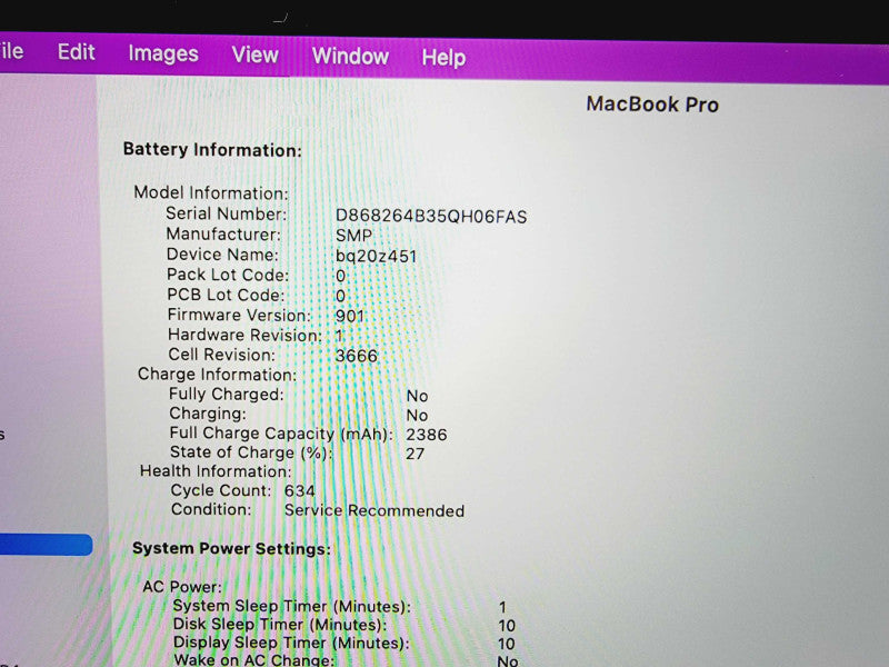 Apple Macbook Pro 2017 13\\" Core i5-7360U @ 2.3GHz 8GB DDR3 120GB SSD [Read] (