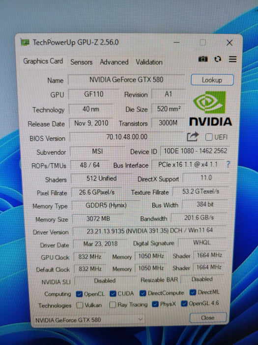 MSI NVIDIA GTX 580 Lightning Xtreme Edition 3GB [RARE] %