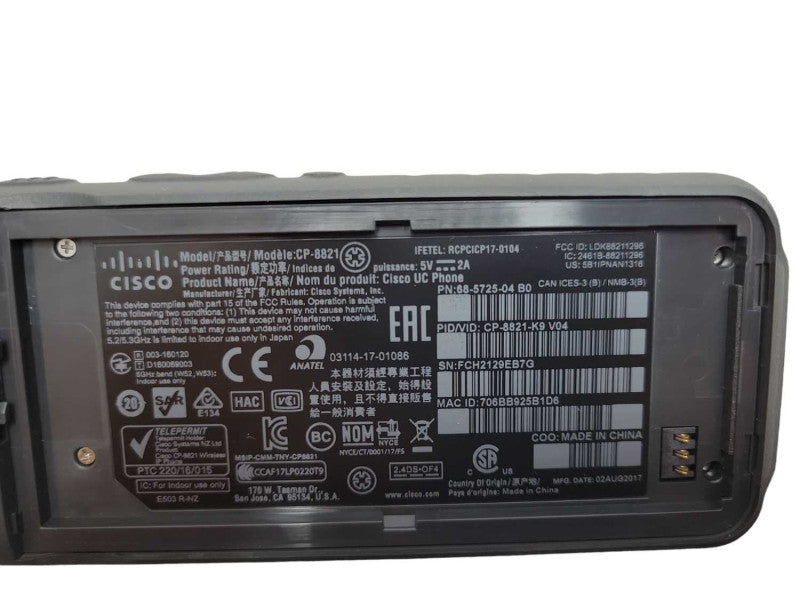 New Open-Box Cisco 8821 Wireless IP Phone CP-8821-K9-BUN _