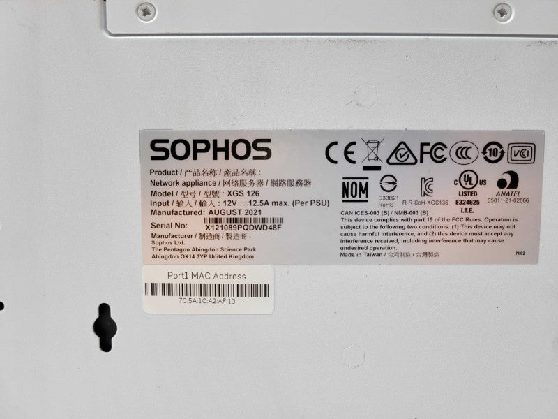 Sophos XGS 126 Network Security/Firewall Appliance, READ _