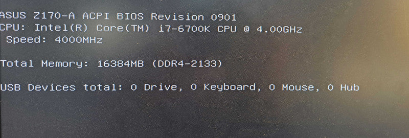 Asus Z170-A Motherboard + i7-6700K @ 4.00GHz HyperX 16GB DDR4 2133MHz )