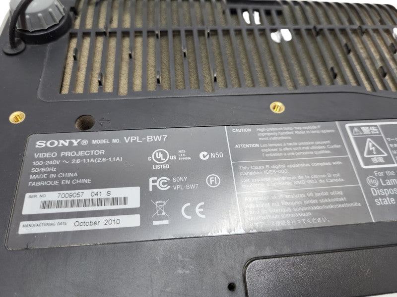 Sony WXGA VPL-BW7 HD Projector HDMI 2,000 Lumens &