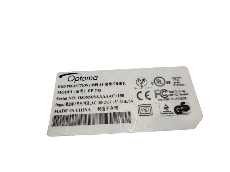 OPTOMA PROJECTOR DLP - EP745 &