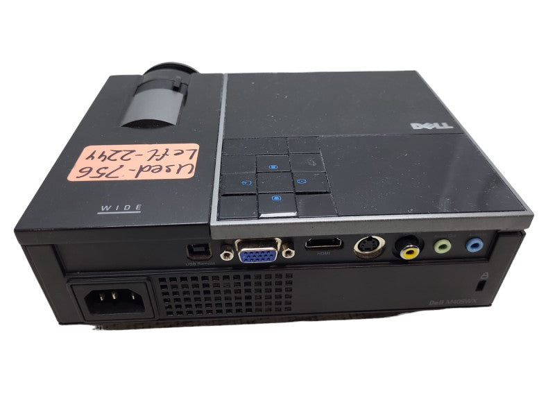 Dell M409WX Mini HDMI DLP Desktop Media Projector 756 Lamp Hours &