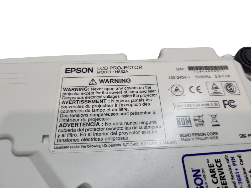 Epson LCD Projector EX3220 H552A 3000 Lumens HDMI 1080p with bag &