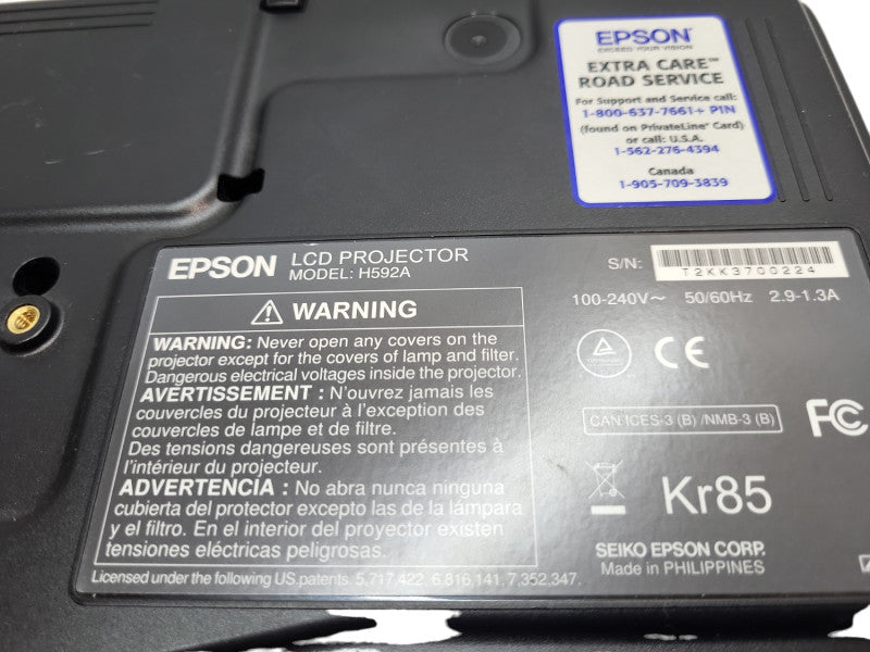 Epson VS220 3LCD Projector Portable 2700 Lumens H592A HD HDMI  &