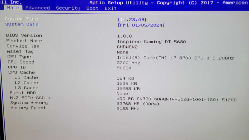 Dell Inspiron Gaming 5680 - Core i7-8700 | 32GB | 512GB SSD %