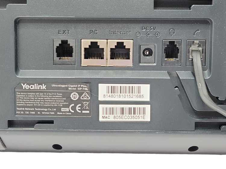 Yealink Ultra-elegant Gigabit IP Phone SIP-T48S with Hand set, Factory reset Q_
