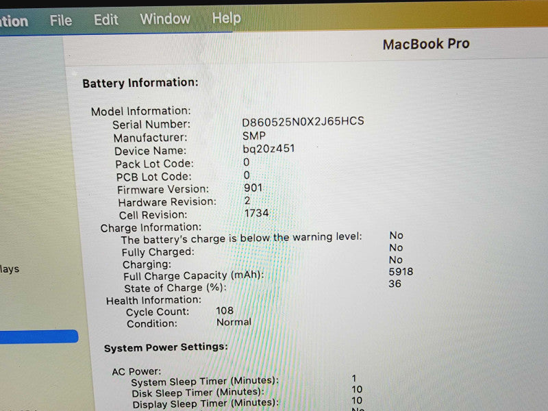 Apple Macbook Pro 2018 15\\" 6-Core i7-8750H @ 2.2GHz 16GB DDR4 250GB SSD Radeon Pro 555X 4GB (