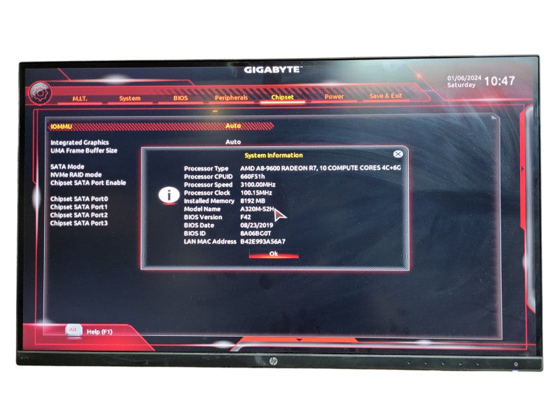 PC AMD A8 - 9600 10 Compute Core 3.1 MHz 8GB DDR4 No HDD &