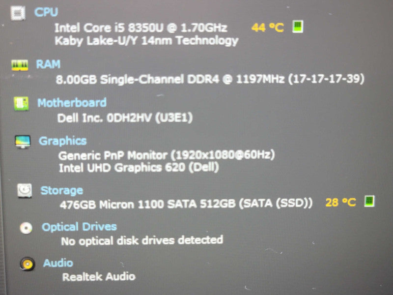 Dell Latitude 5490| i5-8350U| 8GB DDR4| 512GB SSD| READ Î²