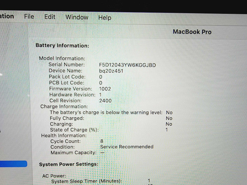 Apple Macbook Pro 2020 13\\" Chip M1 @ 3.2GHz 16GB Ram 500GB SSD [Read] (