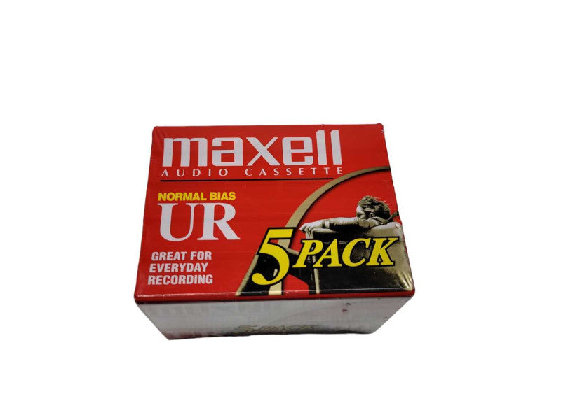 Maxell Ur 90 Audio Cassette Tapes 90 Minutes Normal Bias 5 Pack %