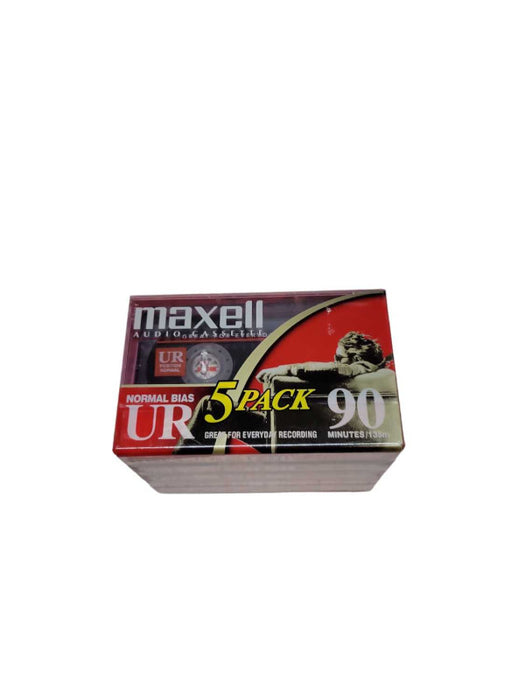 Maxell Ur 90 Audio Cassette Tapes 90 Minutes Normal Bias 5 Pack %