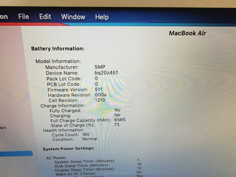 Apple Macbook Air 2014 13\\" Core i5-4260U @ 1.4GHz 8GB DDR3 250GB SSD (