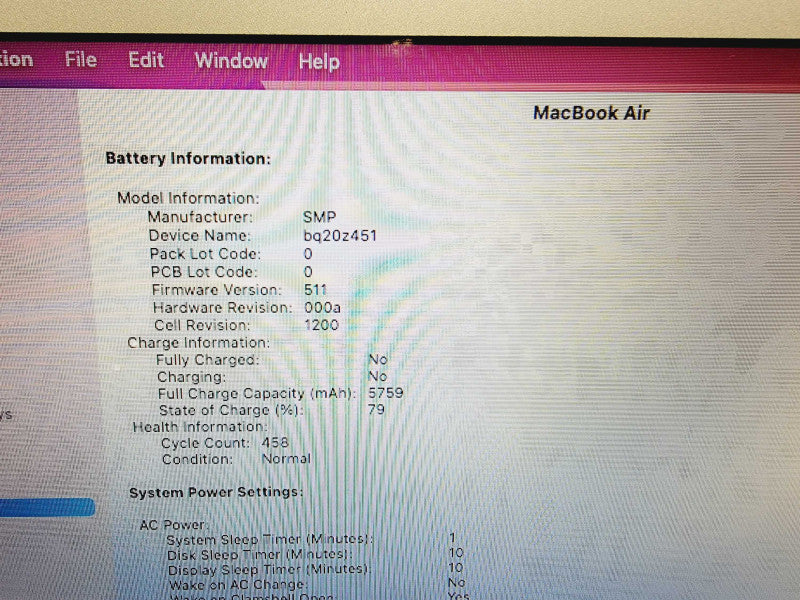 Apple Macbook Air 2015 13\\" Core i5-5250U @ 1.6GHz 8GB DDR3 250GB SSD (