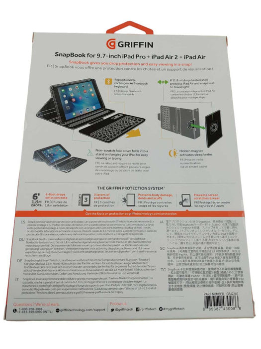 Griffin SnapBook Folio+ Keyboard (New) 9.7\\" Ipad Pro, Ipad Air, Ipad Air 2 â