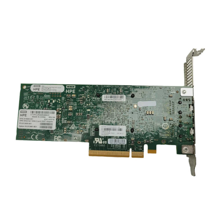 HPE Ethernet 10Gb 2-port 535T RJ45 Adapter PN:813659-001 Regular Bracket -